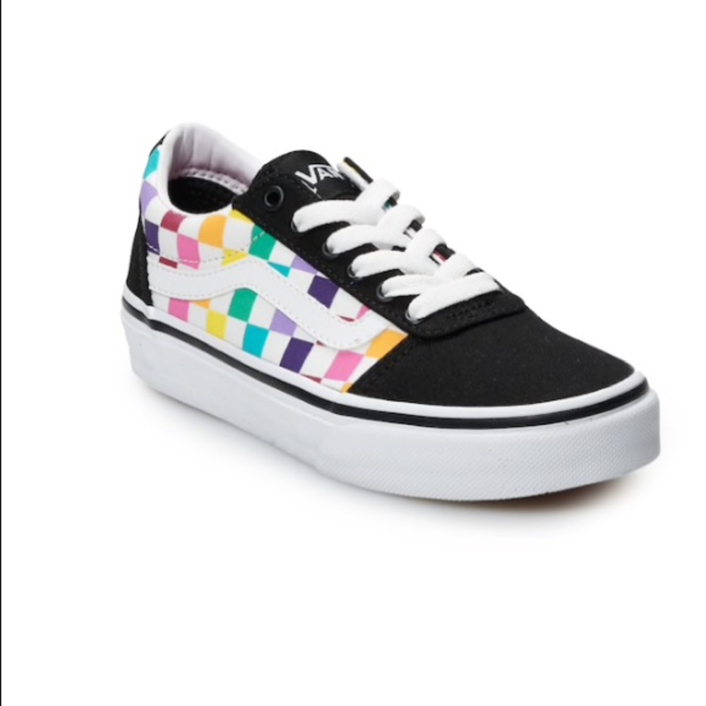 Vans Party Rainbow Checkerboard  Shoes 5.5